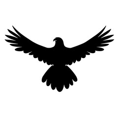 Obraz premium Simple eagle isolated black icon