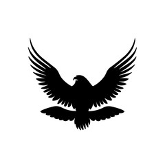 Simple eagle isolated black icon