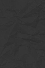 Black clean crumpled paper