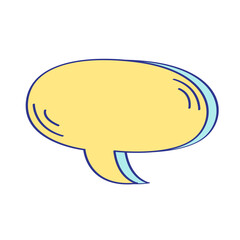 Vector speech bubble icon flat design isolated white background