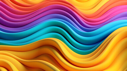 Obraz premium Digital rainbow flowing geometric abstract graphic poster web page PPT background