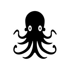 Simple octopus black icon