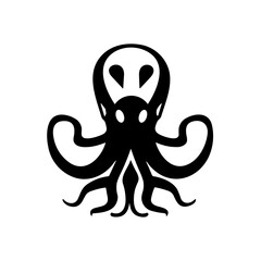 Simple octopus black icon