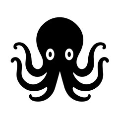 Simple octopus black icon