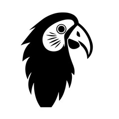 Simple parrot isolated black icon