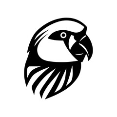 Simple parrot isolated black icon