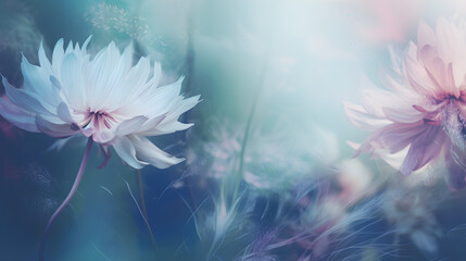 soft dreamy floral abstract background