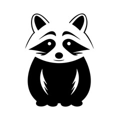 Simple raccoon isolated black icon