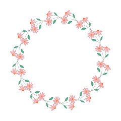 Obraz na płótnie Canvas vector hand-drawn spring floral frame concept