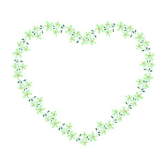 vector hand drawn flat design hearts border and frame