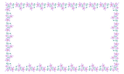 vector hand-drawn spring floral frame concept