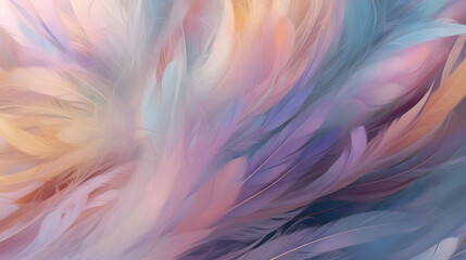 light soft pastel colorful abstract background with fluffy feathers wallpaper