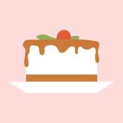 vector cake and bakery in cartoon style vector