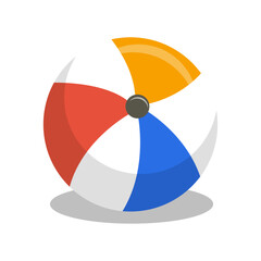 Obraz premium vector inflatable beach ball on white