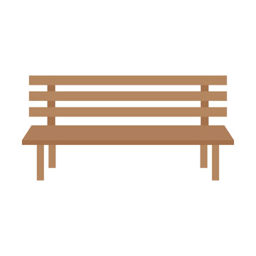 Vector park bench icon flat illustration of park bench vector icon isolated on white background