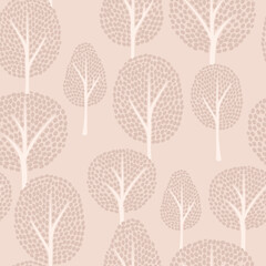 Trees seamless pattern Vector - 768554633