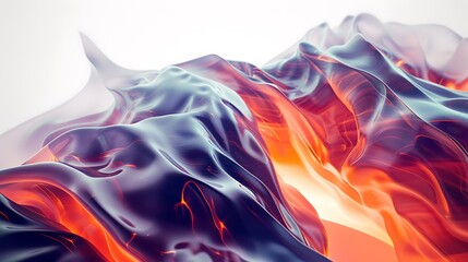 Organic Fluidity: Abstract Minimal Design Reflecting Flowing Water and Molten Lava