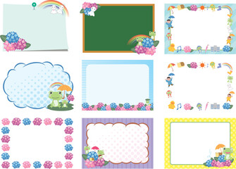 梅雨のイラスト素材セット
