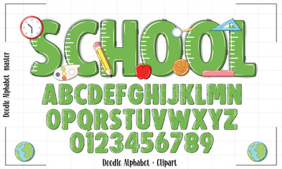 School Doodle alphabet Set,Back to school Doodle alphabet ,Teacher Doodle alphabet,School Sublimation Design,School letter,Teacher Letters,graduate Doodle font,T shirt Design,School SVG
