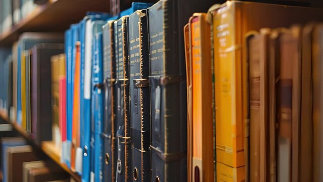A shelf filled with labeled file folders symbolizing the archives of past legal cases and contracts in the field of education law.
