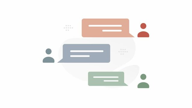 Chat talk discussion mp4 footage video animation 4k