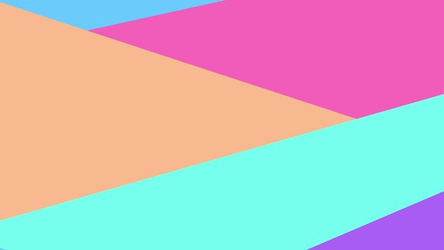 Live wallpaper animation from wavy shapes filled colorful gradient with parallax effect, 4K seamless loop abstract background