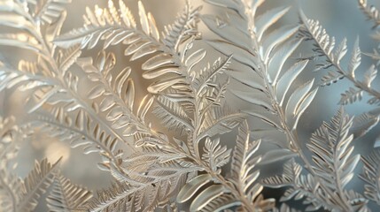 Close Up of Frosted Glass Window