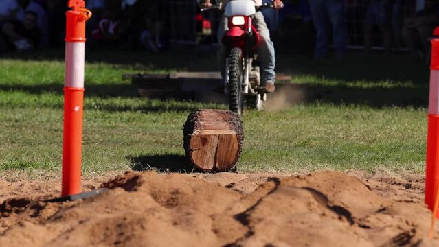 Motorcycle Log Jumping Challenge
