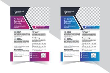Obraz premium PROFESSIONAL CORPORATE BUSINESS FLYER DESIGN TEMPLATE