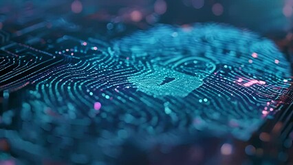 A digital fingerprint with a lock symbol superimposed over it symbolizing the security and protection offered by personal intellectual property rights.