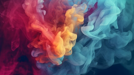 Fototapeta premium Digital powder color smoke abstract graphic poster web page PPT background