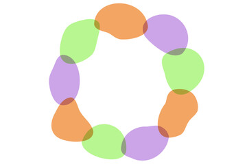 シンプルな流体で構成されたカラフルなフレーム