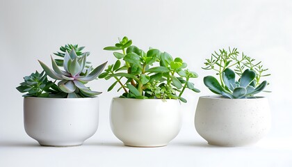 threes plants in a pot