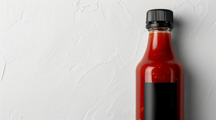 A vibrant label design on a barbecue sauce bottle with a rustic touch, isolated on a white background 