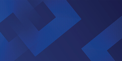 Fototapeta premium Abstract blue glowing geometric lines on dark blue background. Modern shiny blue square lines pattern. illustration