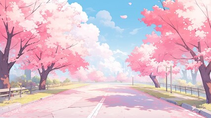 桜の並木道_2