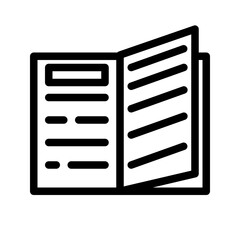 open a book page in line style