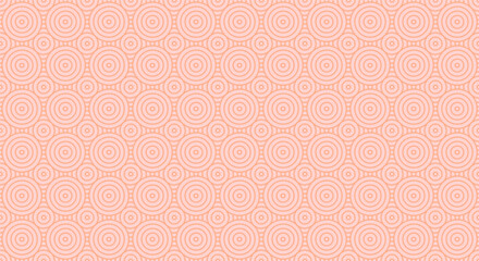 Seamless circle line geometry decoration pattern. Vector