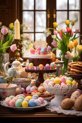 Heartwarming Easter Celebration: A Family's Traditions and Delicious Spread Captured in an Image