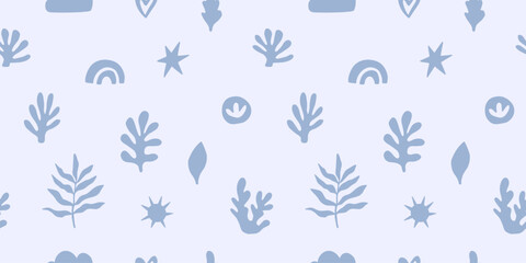 Abstract Botanical Floral Seamless Pattern