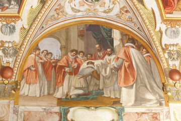 Italia, Firenze, il Palazzo Buontalenti. affreschi.