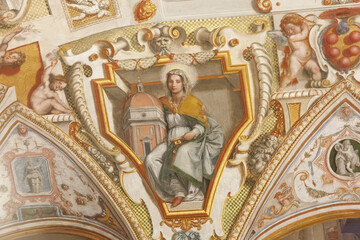 Italia, Firenze, il Palazzo Buontalenti. affreschi.