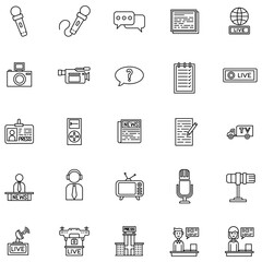 Journalism Icon in Line Style