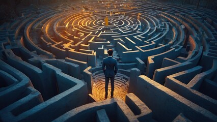 person in labyrinth