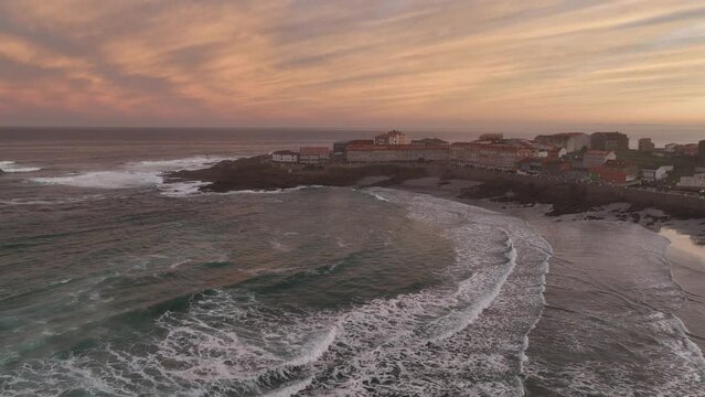 Amanecer en Caion un pueblo de Galicia