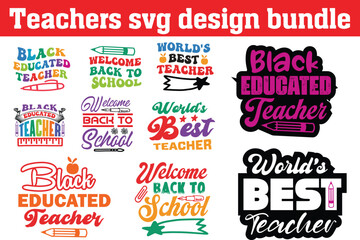 Teacher svg design bundle, teachers svg letterign design bundle, teachers t-shirt design bundle.