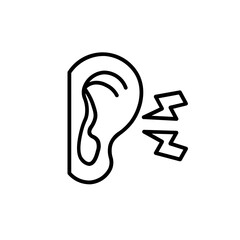 ears ringing line style