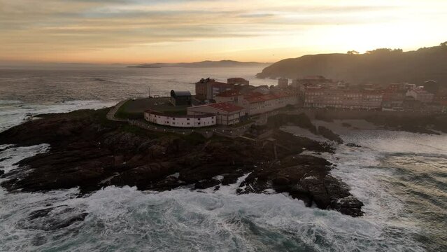 Amanecer en Caion un pueblo de Galicia