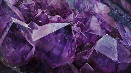 Purple blue amethyst crystals gem background - obrazy, fototapety, plakaty