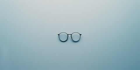 optical glasses isolated on blue background
